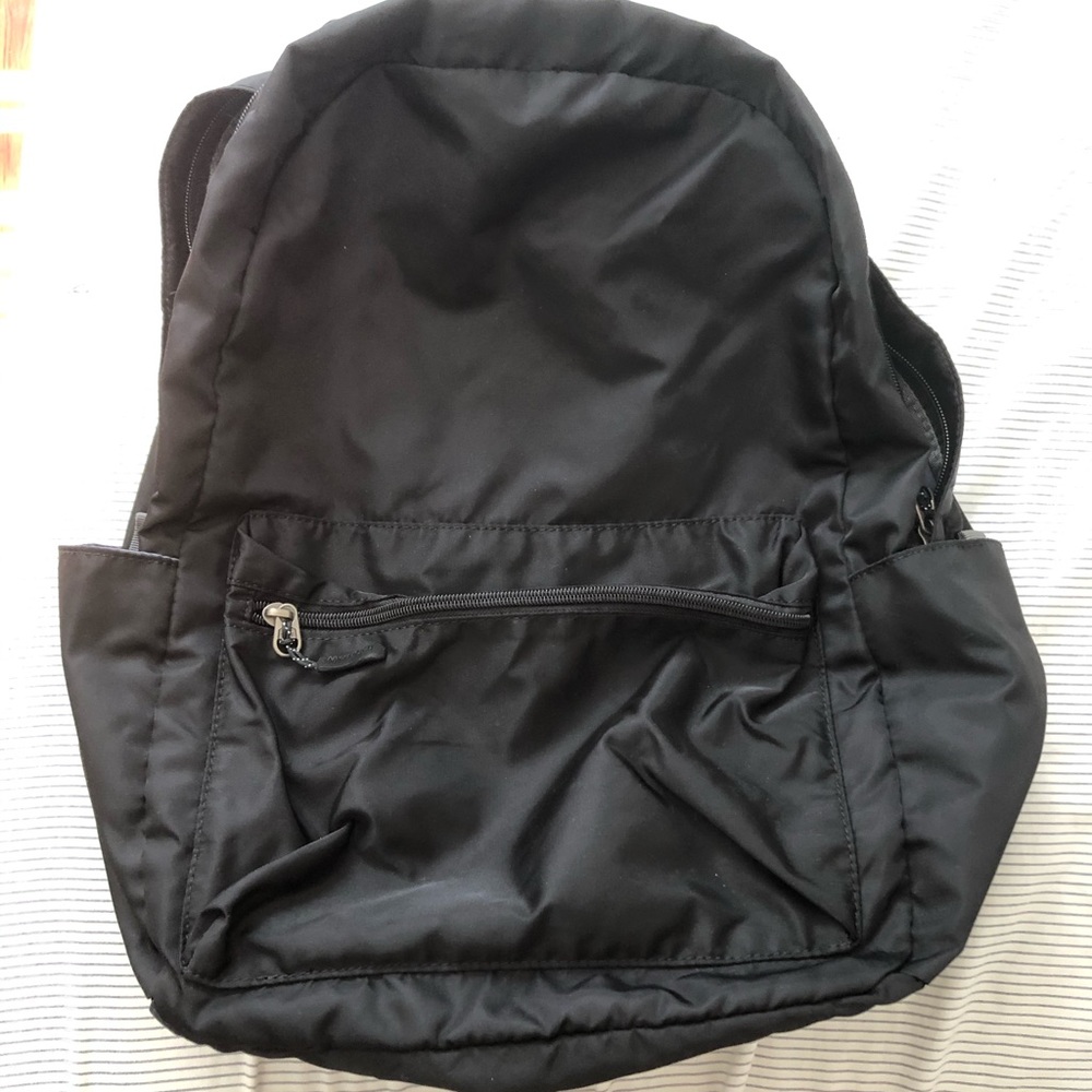 Black Nylon Backpack - image 1